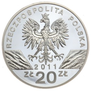 Polska, 20 złotych, 2011r., Borsuk