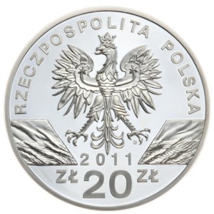 Polska, 20 złotych, 2011r., Borsuk