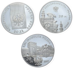 Poland, 3x20 gold, 2006-8.