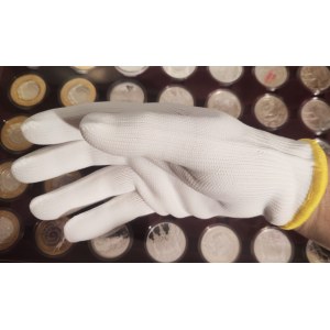 A Numismatic gloves made of nylon yarn