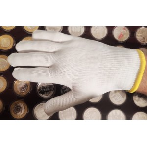 Numismatic gloves made of nylon yarn