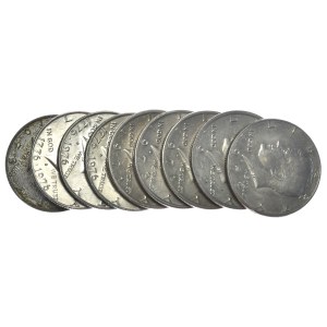 USA, 1/2 Dolara, 1971-6r., 9 szt.
