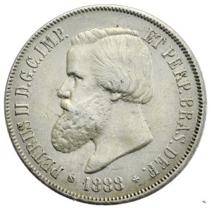 Brazil, 2000 Reis (Reali), 1888.