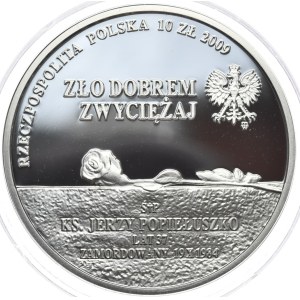 Polska, 10 złotych, 2009r., J. Popiełuszko