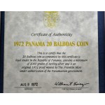 Panama, 20 Balboas, 1972r., 3,85oz., proof