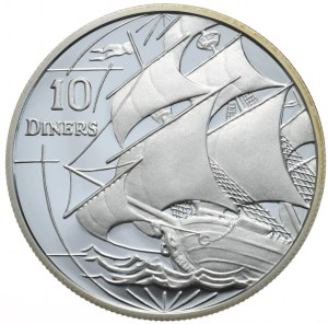 Andorra, 10 Diners, 1993, Sailing ship