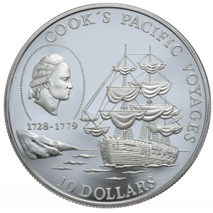 Niue, 10 Dolarów, 1992r., Cook