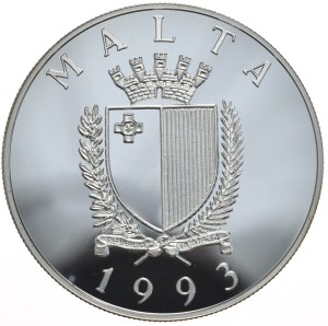Malta, 5 Lira, 1993.