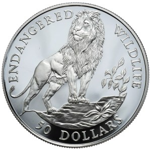 Cook Islands, $50, 1991, Lion