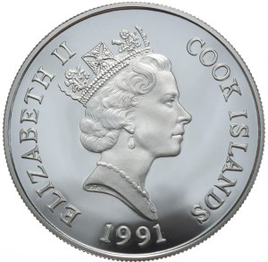Cook Islands, $50, 1991, Lion