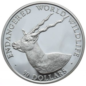 Wyspy Cooka, 50 Dolarów, 1990r., Antylopa ind.