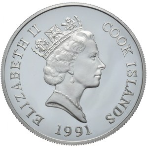 Wyspy Cooka, 50 Dolarów, 1991r., Delfiny