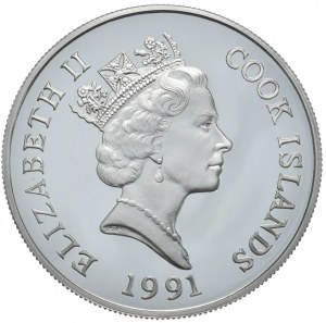 Cook Islands, $50, 1991, Dolphins
