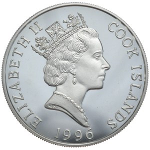 Wyspy Cooka, 5 Dolarów, 1996r., gepard