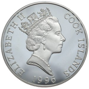Cook Islands, $5, 1996, cheetah