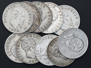 Italy, 5 lira, Victor Emmanuel, various vintages, set of 10.