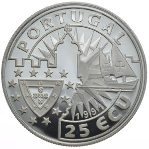 Portugal, 25 Ecu, 1991, Navegador