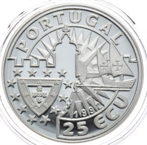 Portugal, 25 Ecu, 1992, Joao II