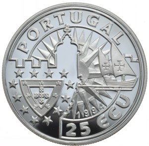 Portugal, 25 Ecu, 1994. Manuel I
