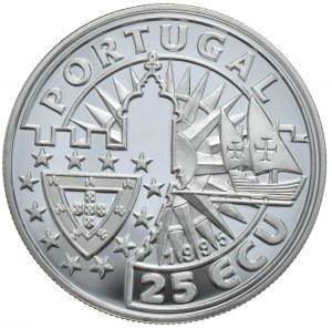 Portugal, 25 Ecu, 1995, Vasco da Gama