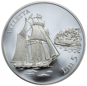 Malta, 5 Lira, 1994, Valletta