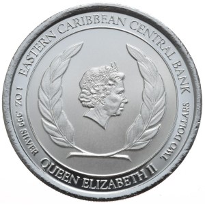 Antigua I Barbuda, 2 Dolary, 2019r., Luneta