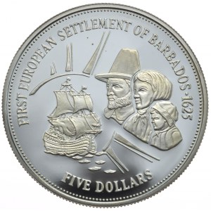 Barbados, 5 Dolarów, 1995r., Osada