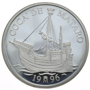 Hiszpania, 5 Ecu, 1996r. 1oz.