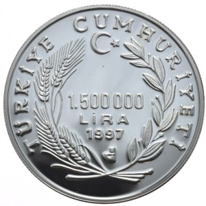 Turkey, 1,500,000 Lira, 1997, Derya