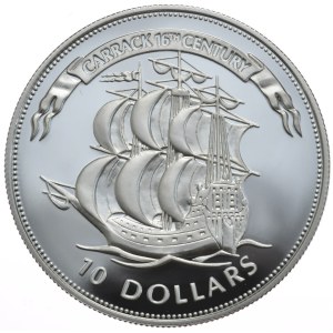 Belize, 10 Dolarów, 1995r., Carrack