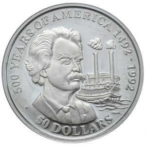 Wyspy Cooka, 50 Dolarów, 1990r., M. Twain