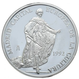 Hiszpania, 5 Ecu, 1992r. 1oz.