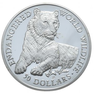 Wyspy Cooka, 50 Dolarów, 1990r., Tygrys