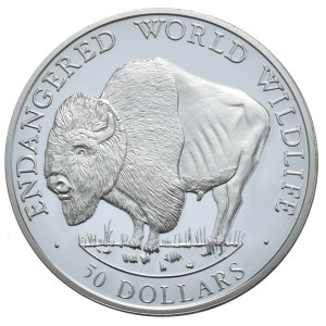 Wyspy Cooka, 50 Dolarów, 1990r., Bizon