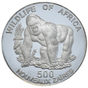 Zair, 500 Zaires, 1996r., Goryl