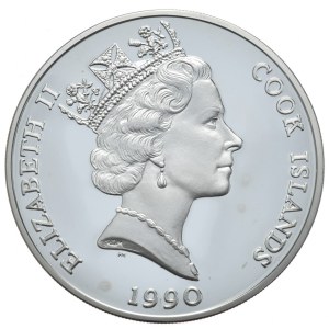 Wyspy Cooka, 50 Dolarów, 1990r., Słoń