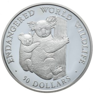 Wyspy Cooka, 50 Dolarów, 1990r., Koala