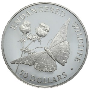 Wyspy Cooka, 50 Dolarów, 1992r., Motyl