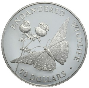 Cook Islands, $50, 1992, Butterfly