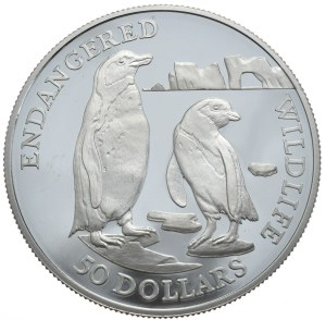 Cook Islands, $50, 1991, Penguins