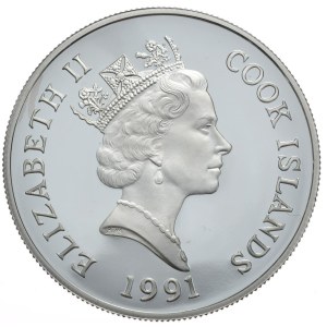 Wyspy Cooka, 50 Dolarów, 1991r., Pingwiny