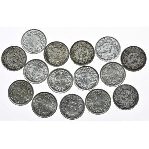 Svizzera, 15x1/2 Franchi