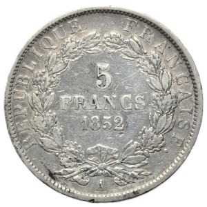 Francja, 5 Franków, 1852r.