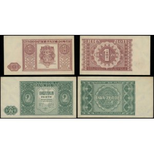 Polska, zestaw: 1 złoty i 2 złote, 15.05.1946
