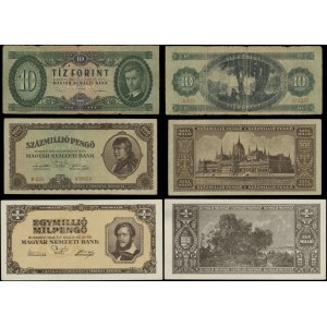 set of various banknotes, set of 11 Austrian-Hungarian banknotes, 1912-1969