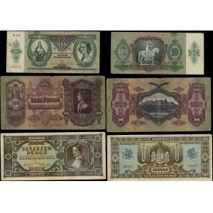 set of various banknotes, set of 11 Austrian-Hungarian banknotes, 1912-1969
