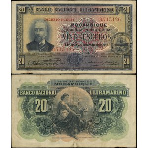 Mozambique, 20 escudos, 29.11.1945