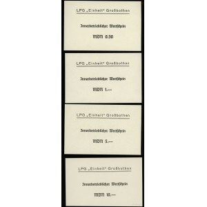 Germany, set of 4 cooperative banknotes of the town of Großbothen