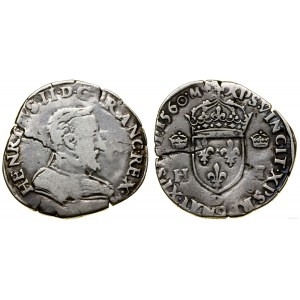 Francúzsko, teston, 1560 D, Lyon