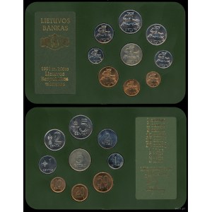 Lithuania, Lithuanian coin set, dated 1991